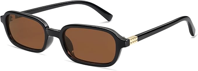 Retro Rectangular Sunglasses for Women – Small 90s Square Frame, Vintage Funny Look