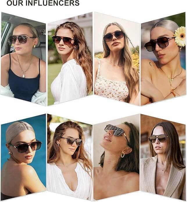 SOJOS Retro Aviator Sunglasses – Trendy Unisex Rectangle Shades, SJ2202