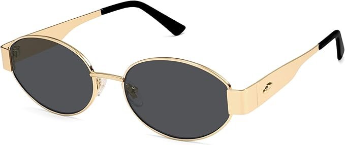 SOJOS Retro Oval Sunglasses – Classic 90s Chic Shades for Women, UV400 Protection