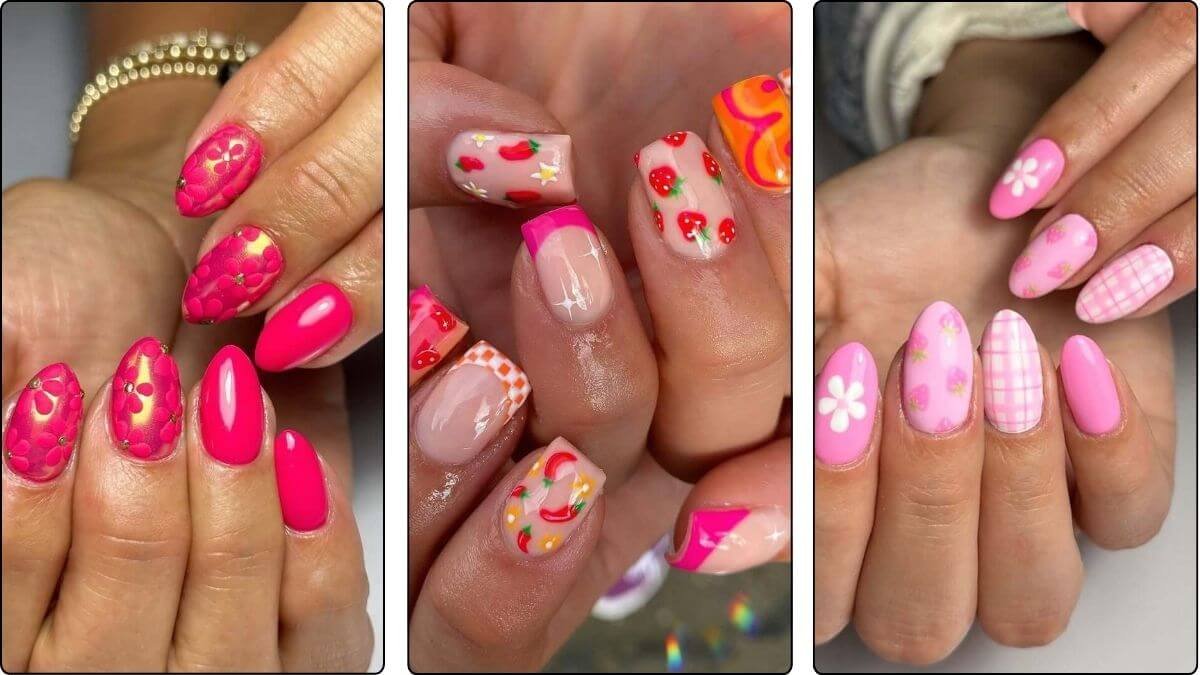 short summer nail design ideas close up